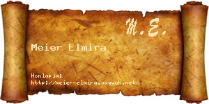 Meier Elmira névjegykártya